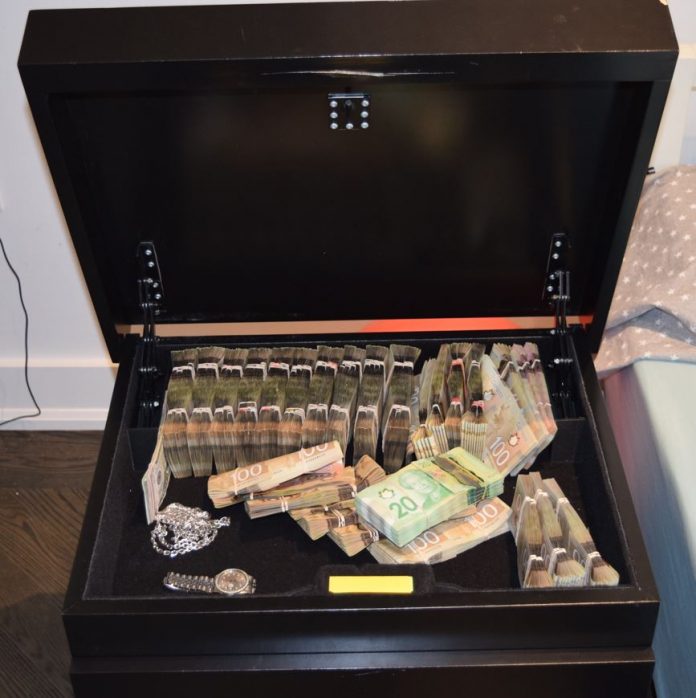 cash seized by investigators
