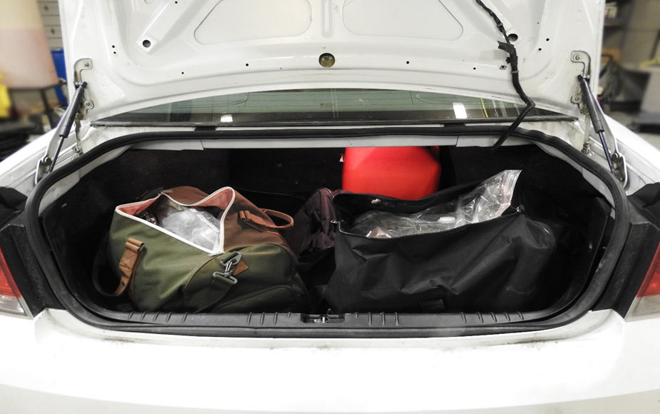 open trunk of a car