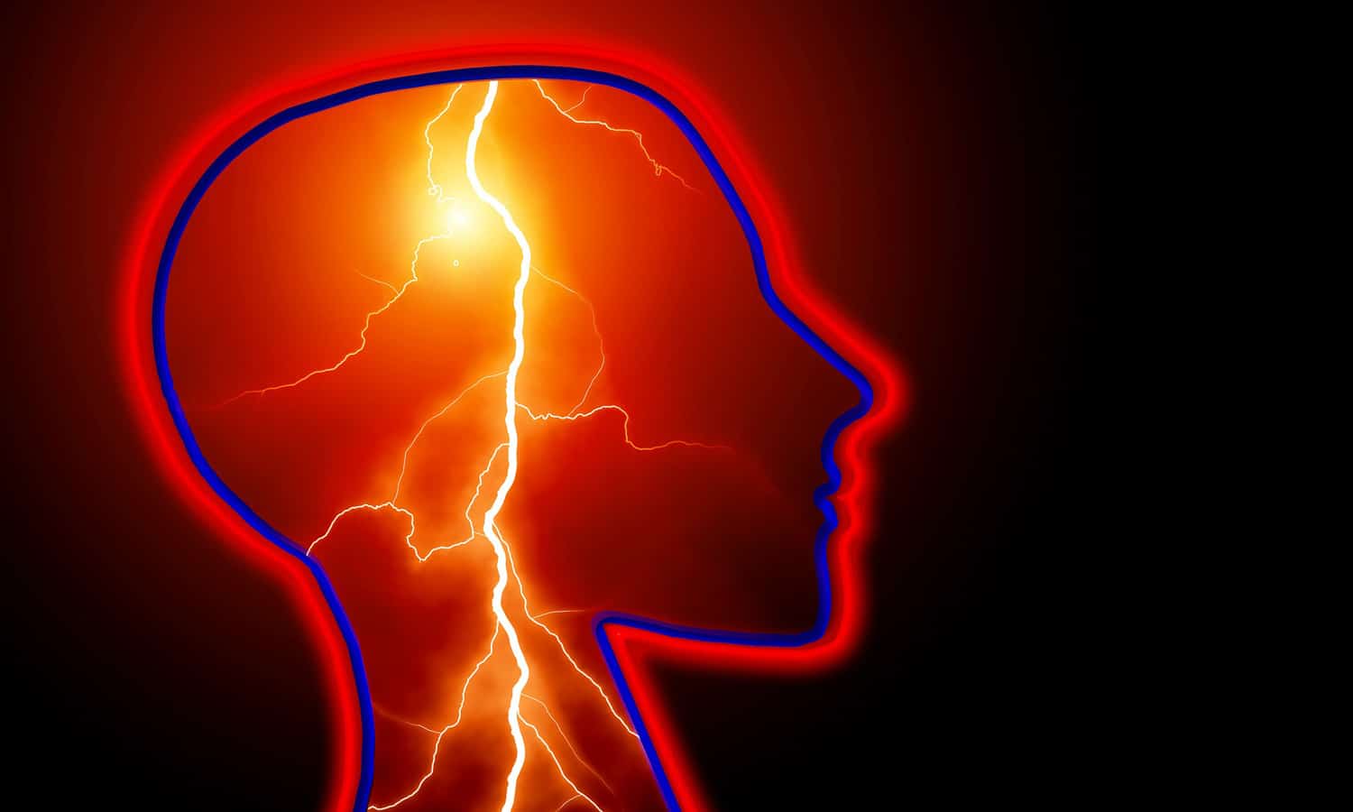 image of brain and lightening