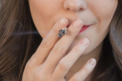 women smoking cannabis