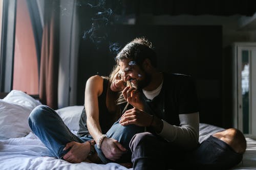 couple getting high